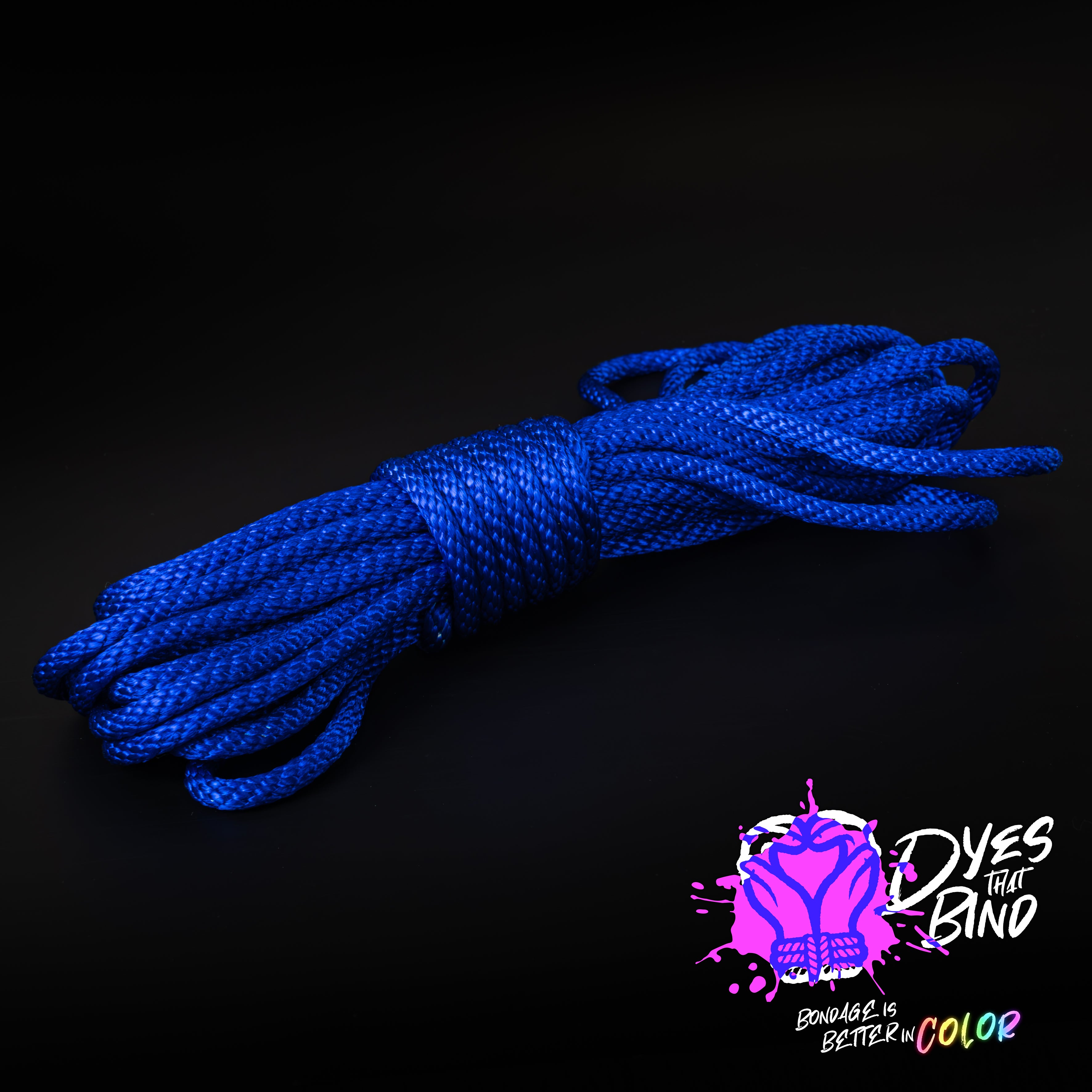 Sapphire Blue Solid Braid Nylon Shibari Rope – Dyes That Bind