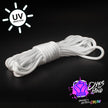 Snowblind White Solid Braid Nylon Shibari Rope (Blacklight Reactive!)