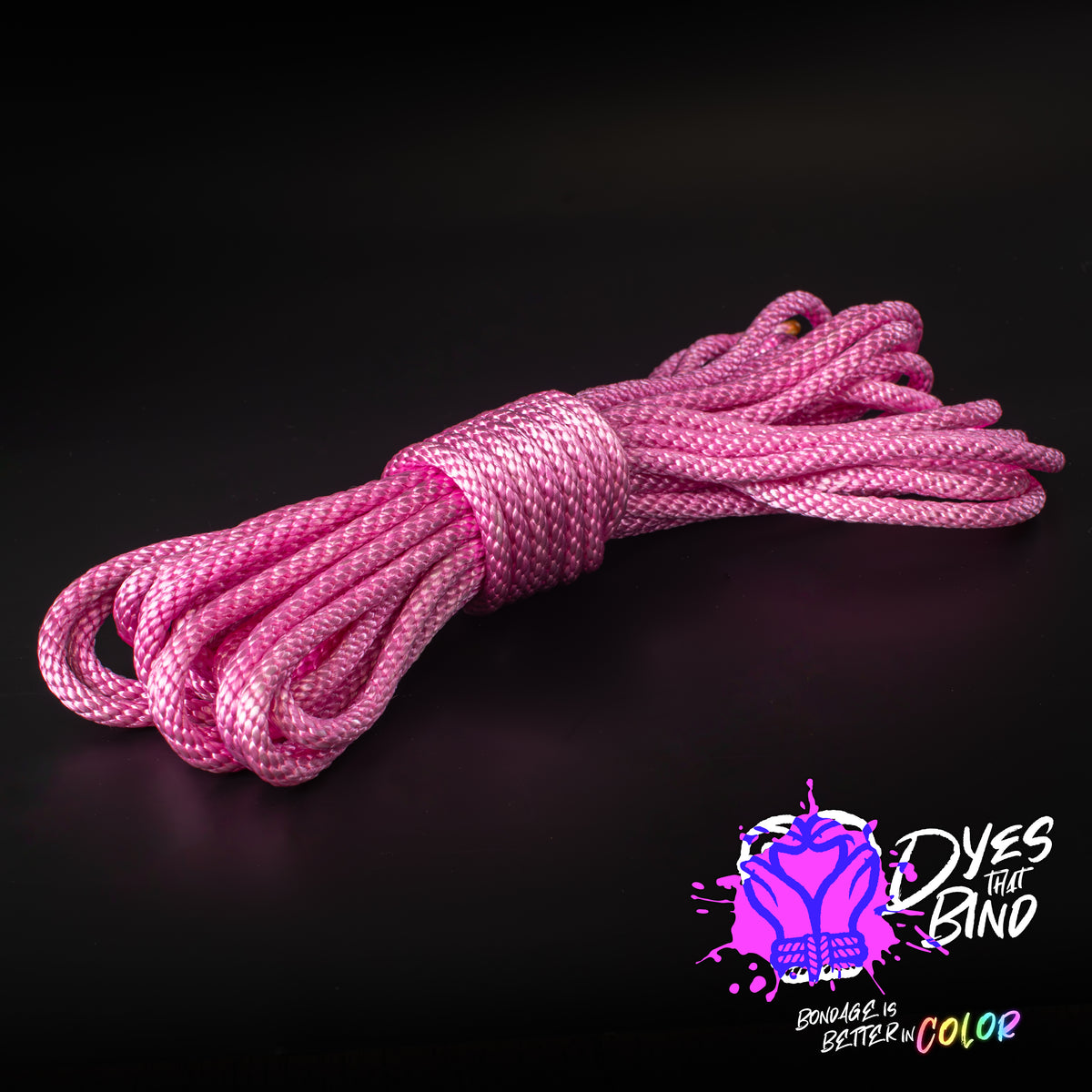 Pink Ropes Durable Bubblegum Pink Solid Braid Nylon Shibari Rope – Dyes That Bind