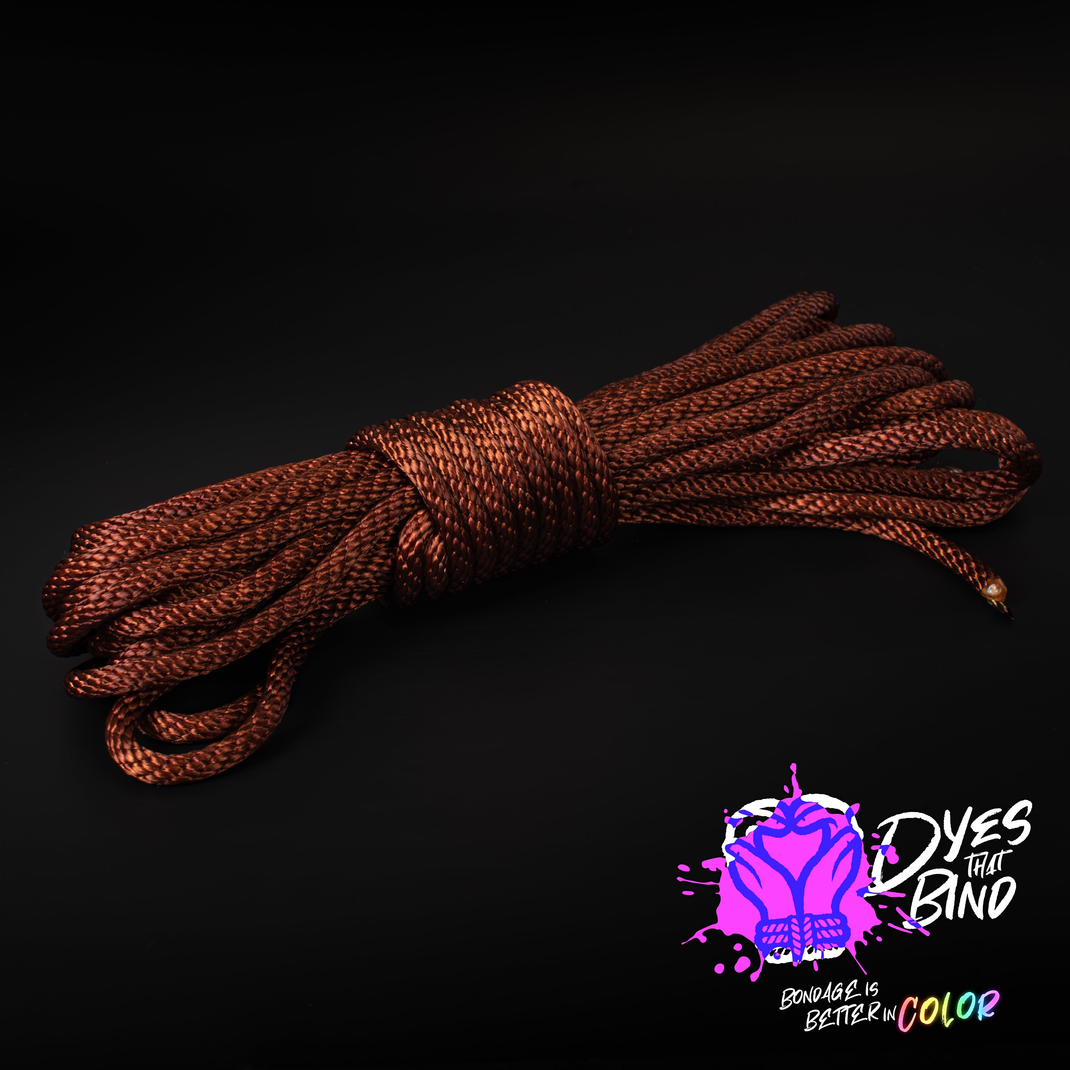 Chestnut Brown Solid Braid Nylon Shibari Rope – Dyes That Bind