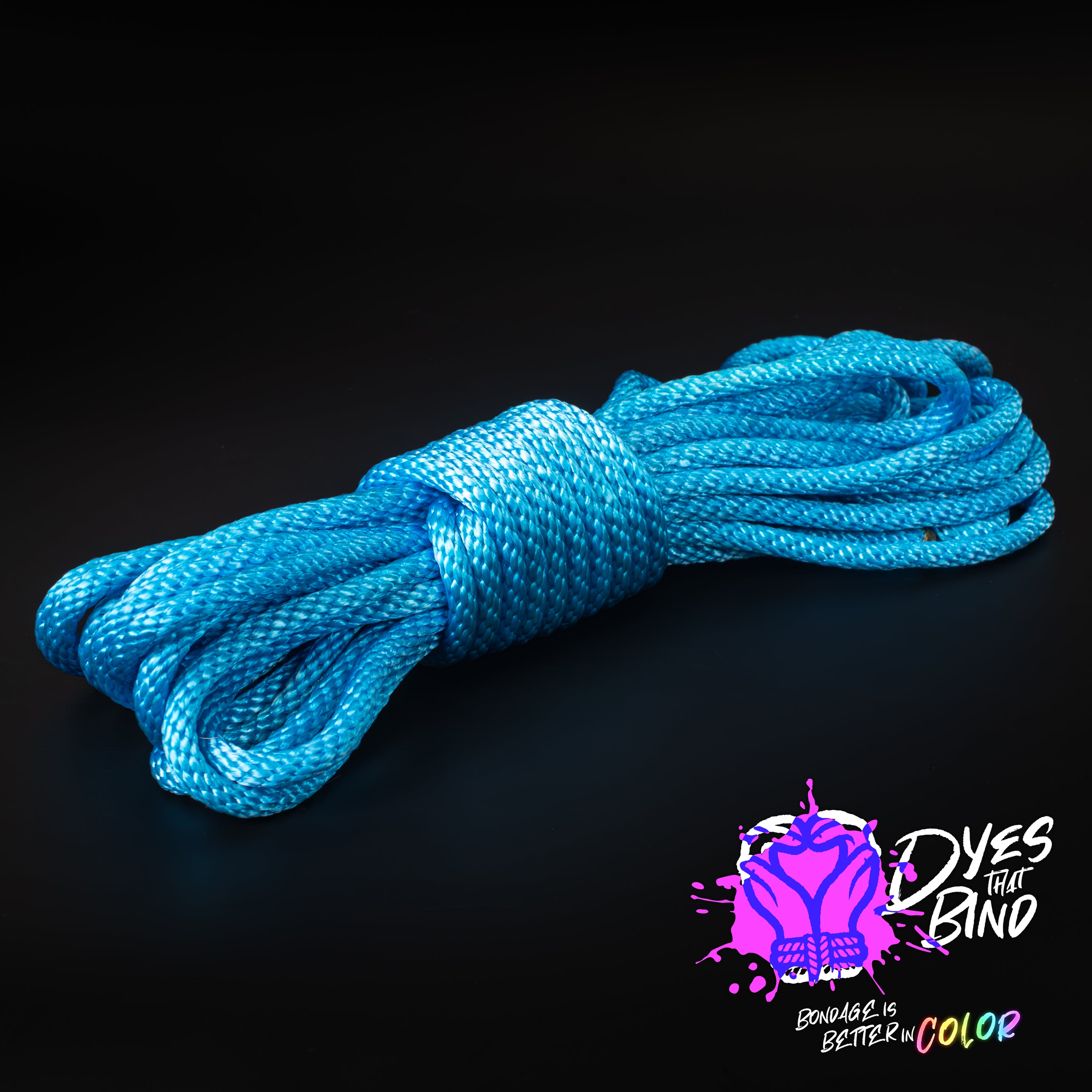 Caribbean Blue Solid Braid Nylon Shibari Rope