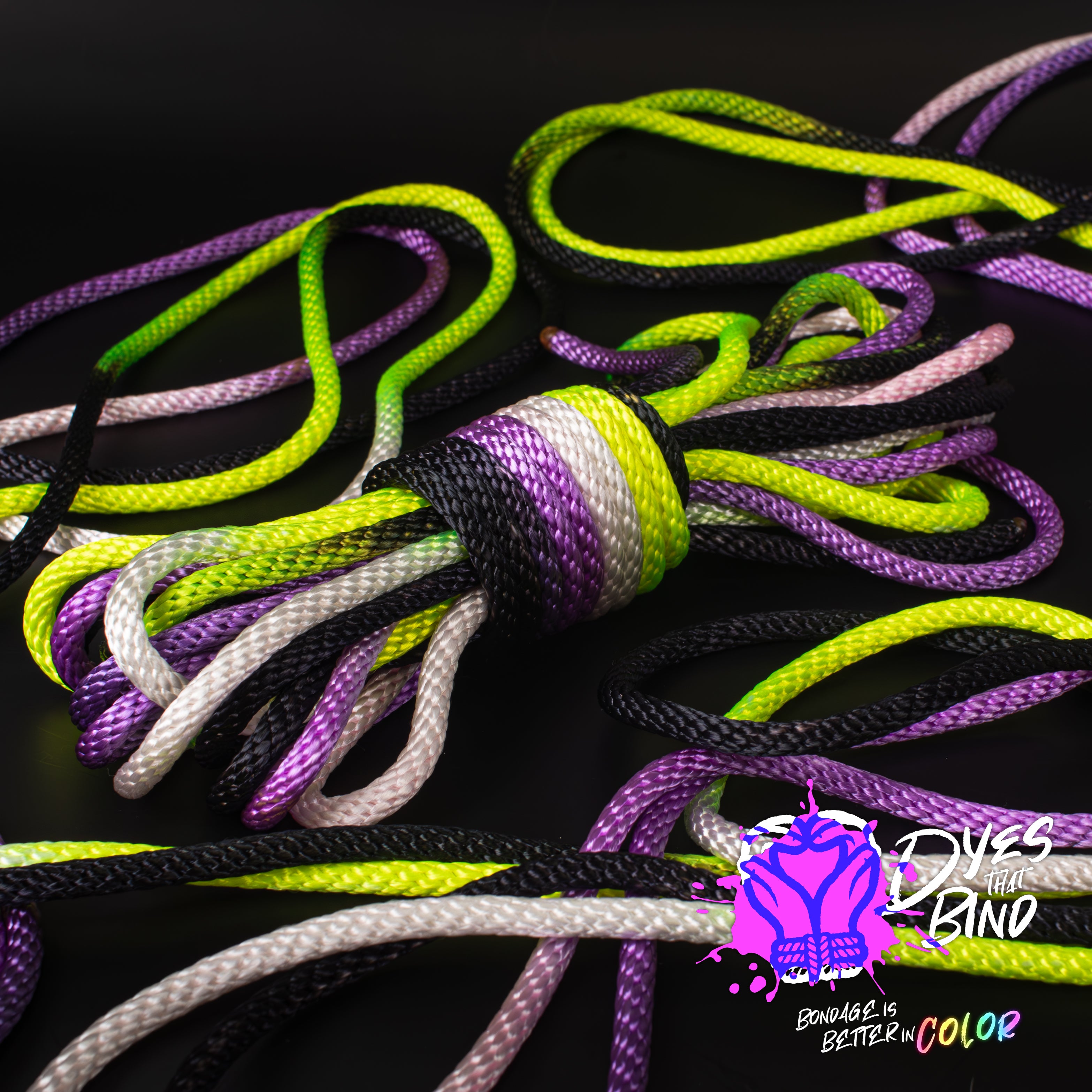 Non-Binary Pride Solid Braid Nylon Shibari Rope