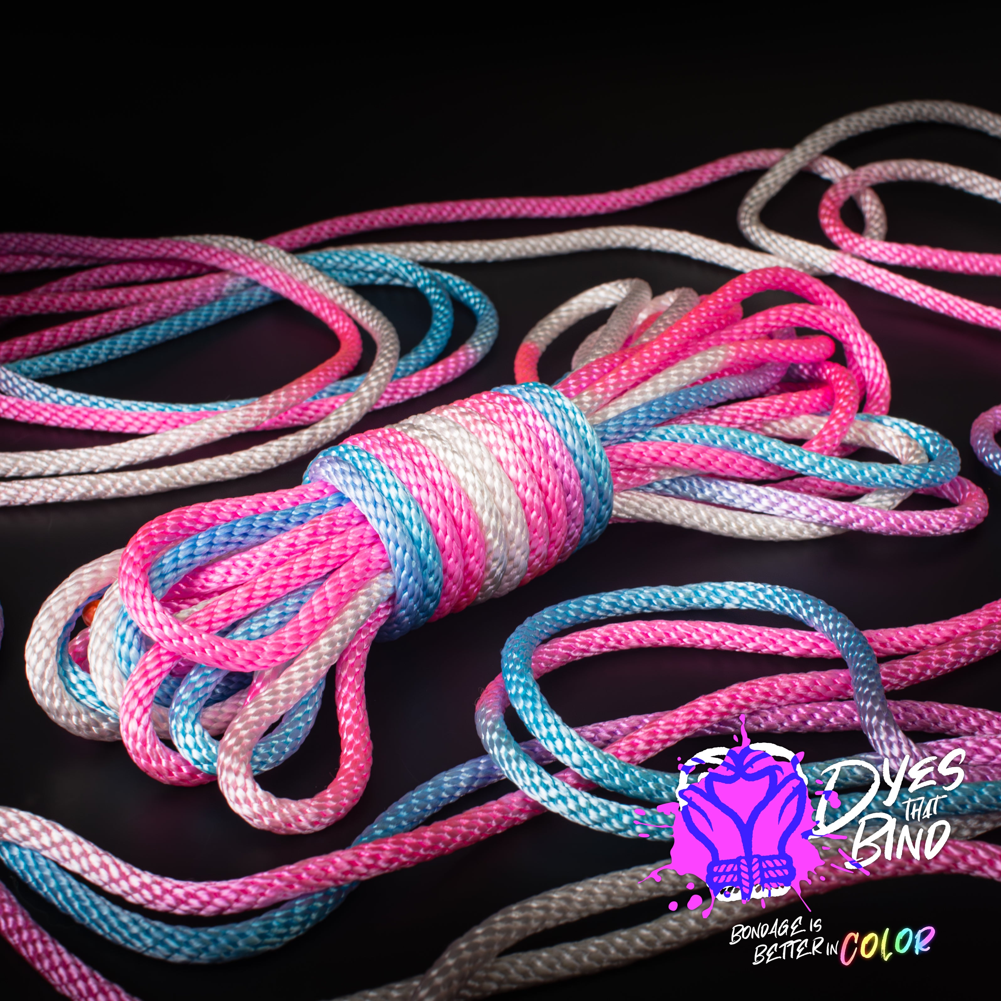 Trans Pride Solid Braid Nylon Shibari Rope