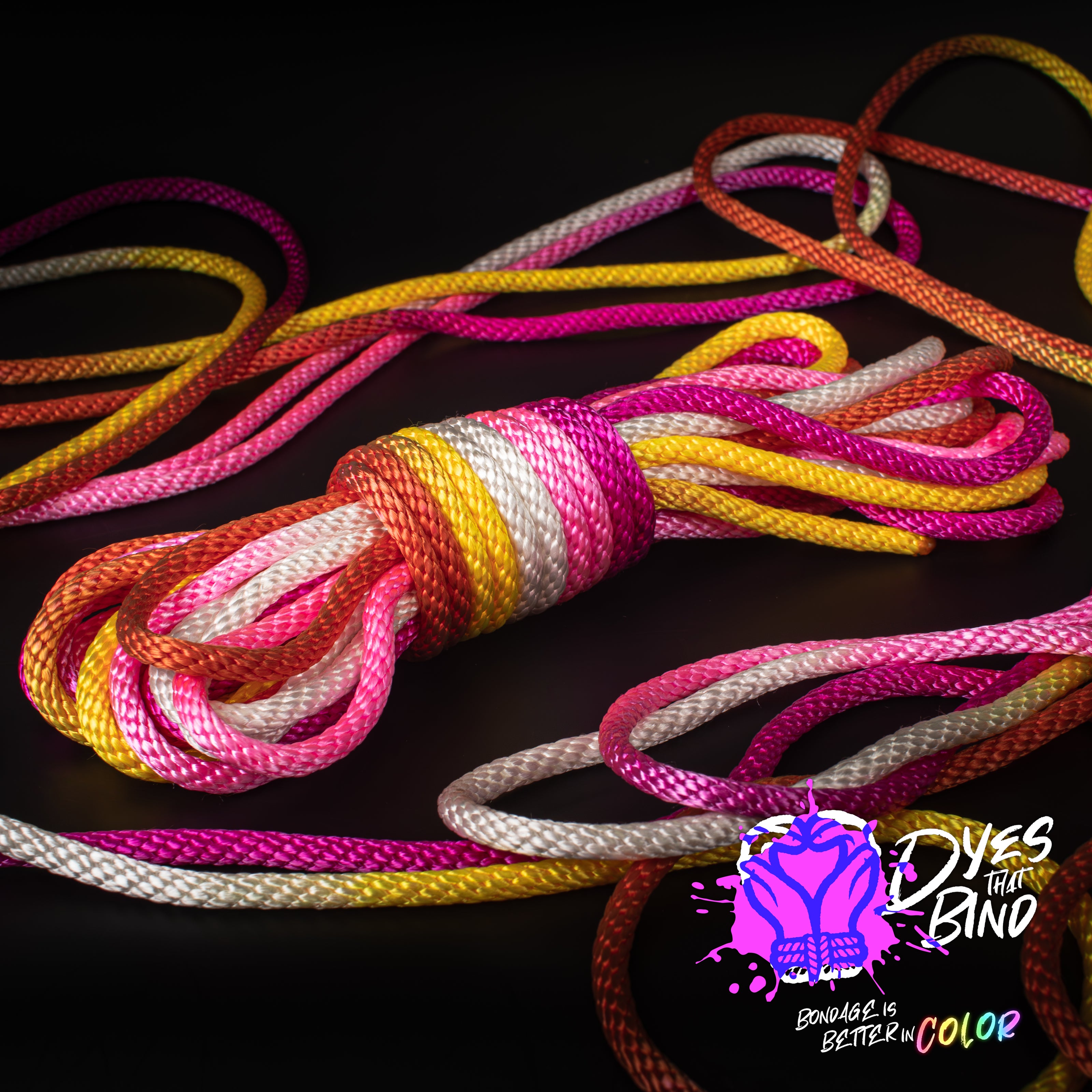 Lesbian Pride Solid Braid Nylon Shibari Rope
