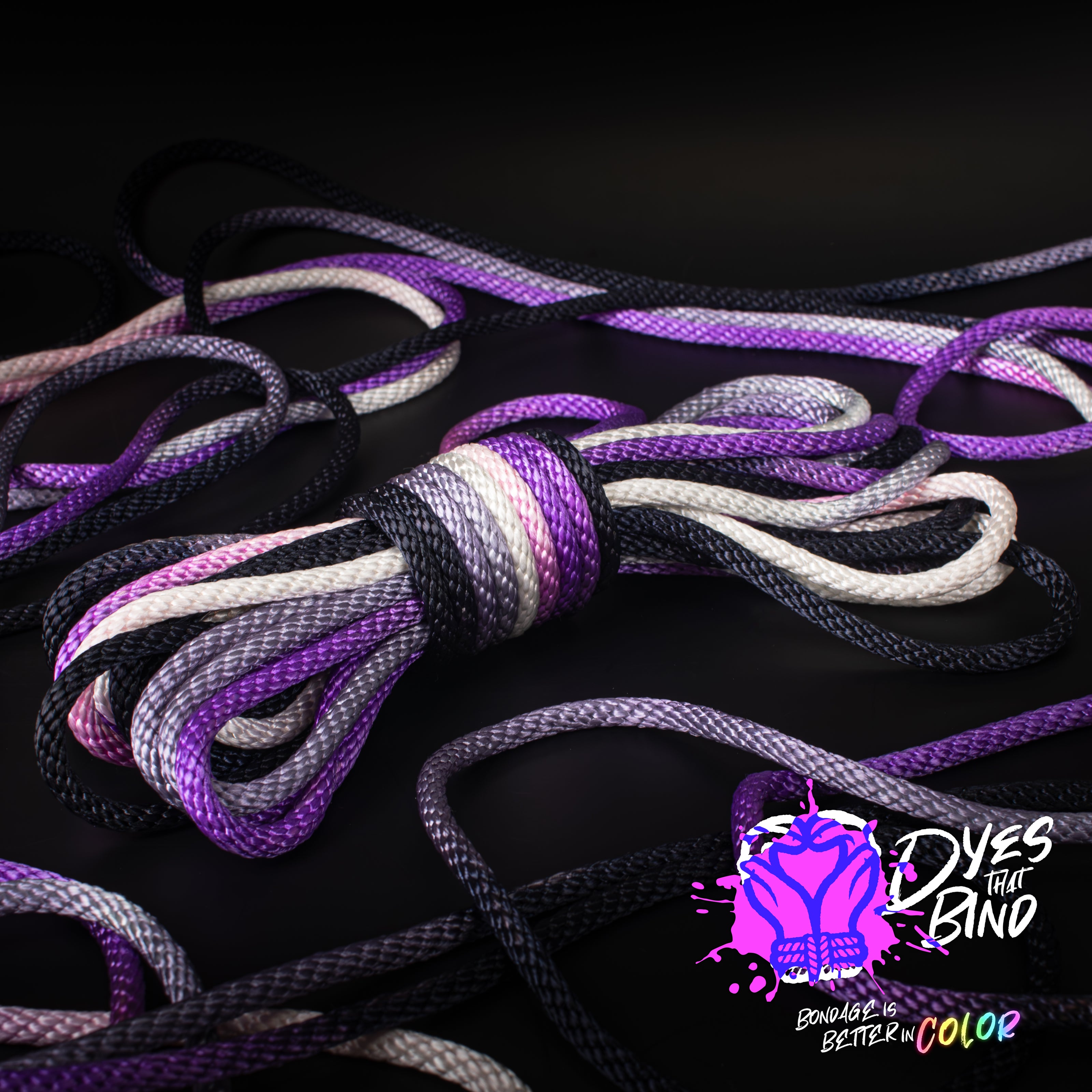Asexual Pride Solid Braid Nylon Shibari Rope