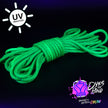 Neon Zombie Green Solid Braid Nylon Shibari (Blacklight Reactive!)