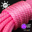 Neon Pink Solid Braid Nylon Shibari Rope (Blacklight Reactive!)