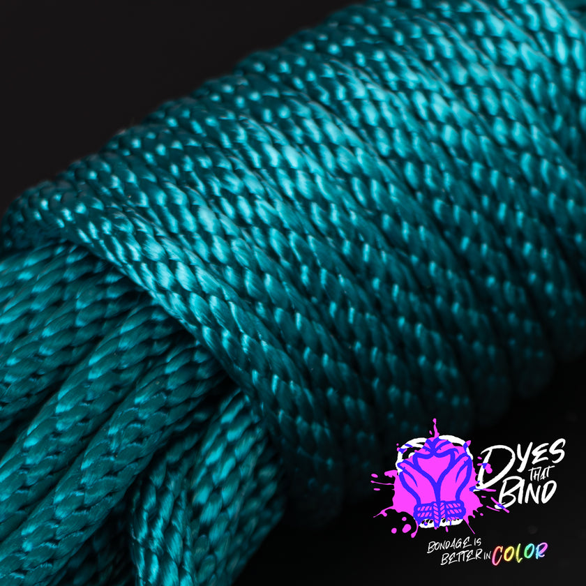 Emerald Teal Solid Braid Nylon Shibari Rope