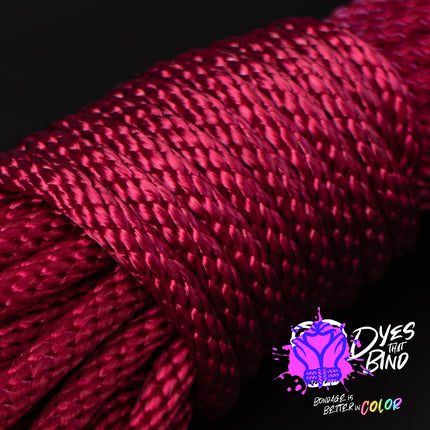 Sanguine Red Solid Braid Nylon Shibari Rope