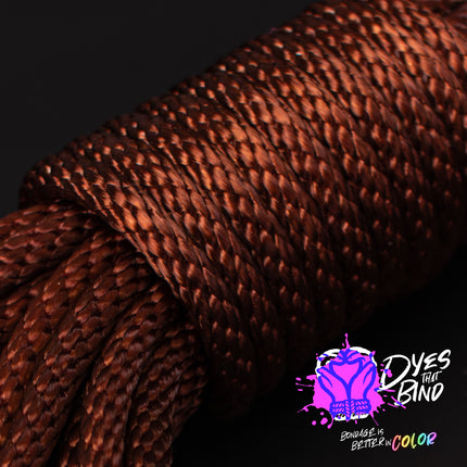 Chestnut Brown Solid Braid Nylon Shibari Rope