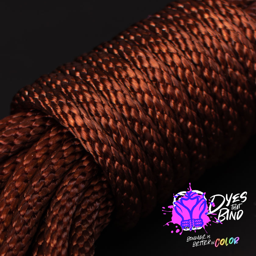 Chestnut Brown Solid Braid Nylon Shibari Rope