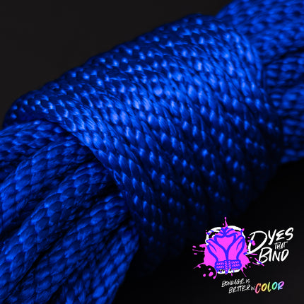 Sapphire Blue Solid Braid Nylon Shibari Rope