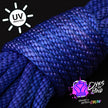 Neon Indigo Solid Braid Nylon Shibari Rope (Blacklight Reactive!)