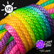 Neon Rainbow Solid Braid Nylon Shibari Rope (Blacklight Reactive!)