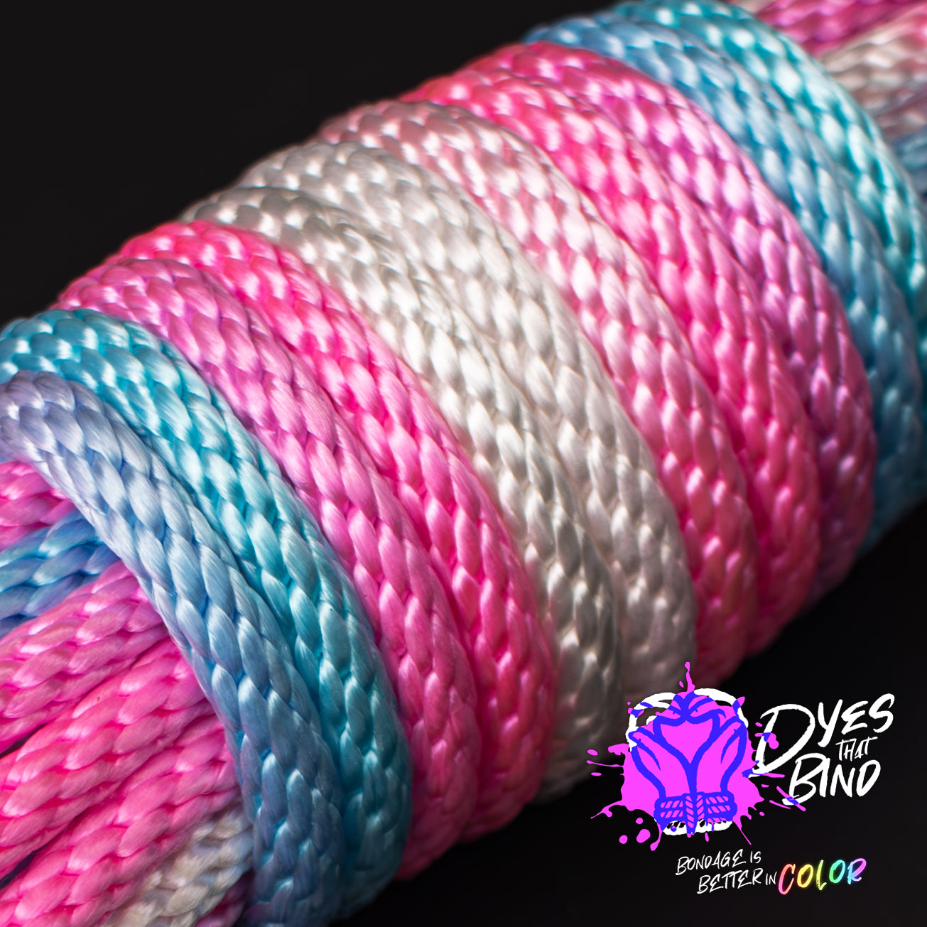 Trans Pride Solid Braid Nylon Shibari Rope
