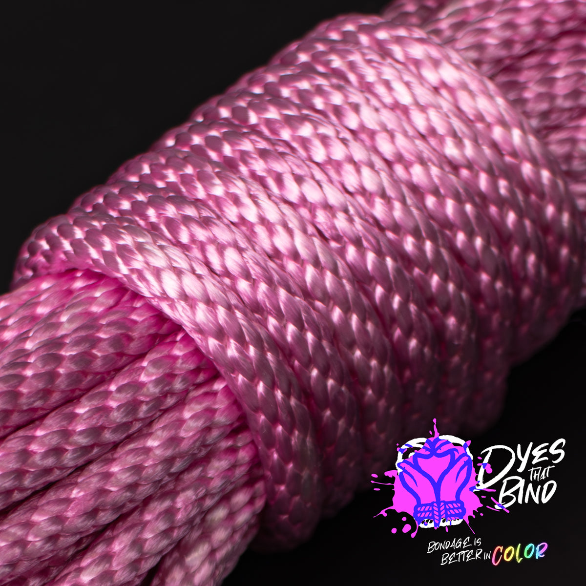 Pink Gum Rope Bubblegum Pink Solid Braid Nylon Shibari Rope – Dyes That Bind
