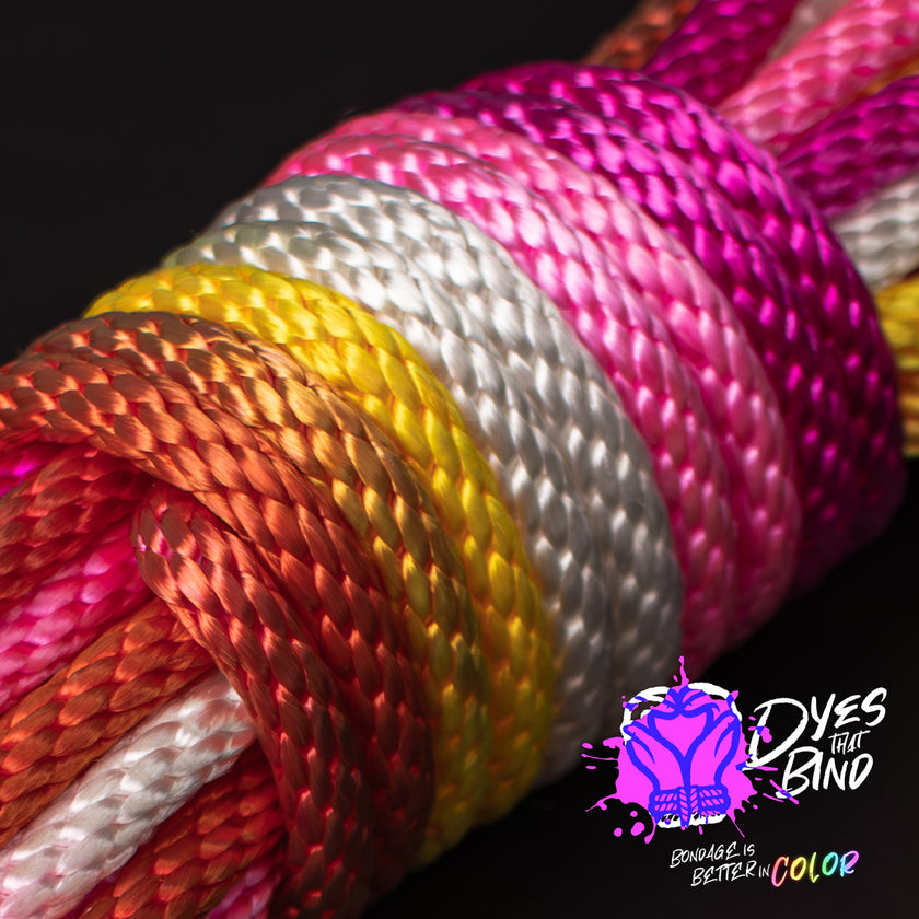 Lesbian Pride Solid Braid Nylon Shibari Rope