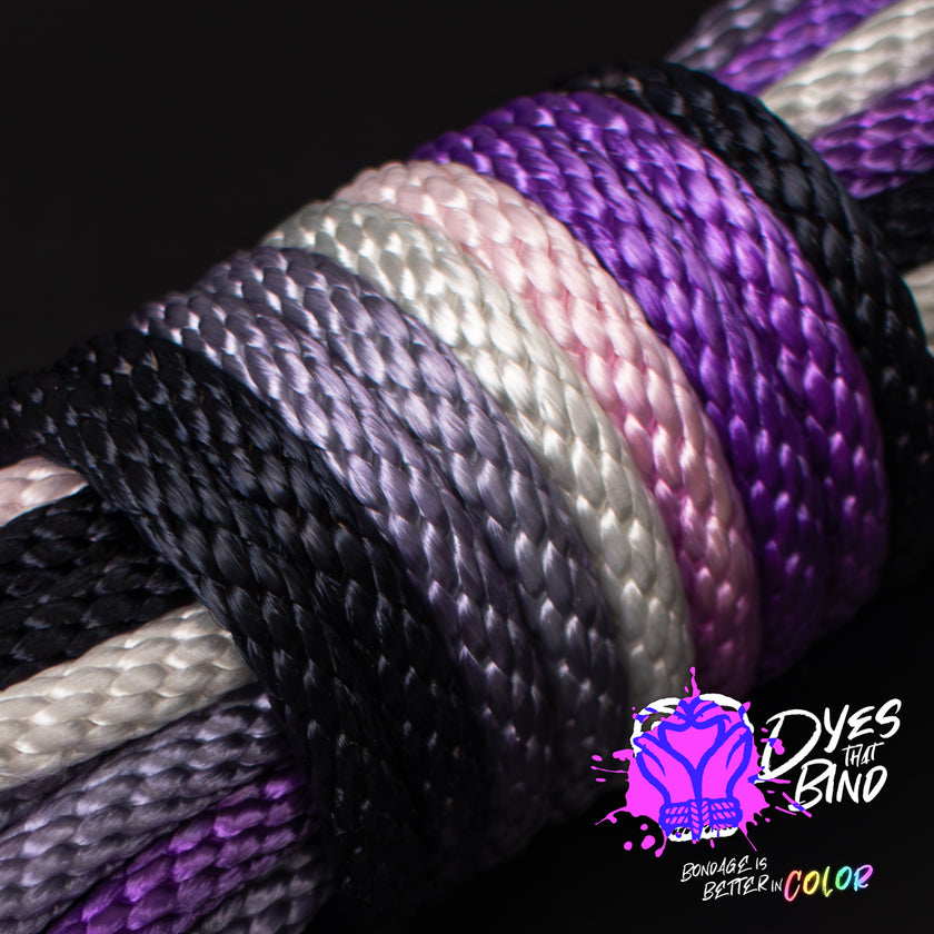 Asexual Pride Solid Braid Nylon Shibari Rope