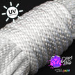 Snowblind White Solid Braid Nylon Shibari Rope (Blacklight Reactive!)