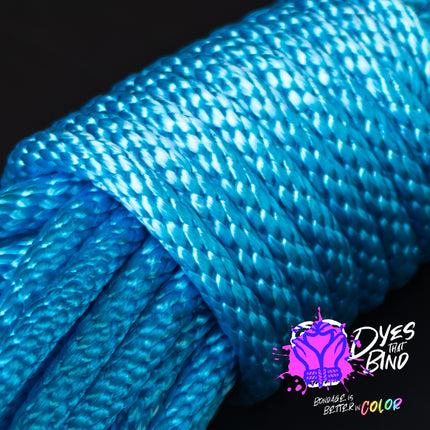 Caribbean Blue Solid Braid Nylon Shibari Rope