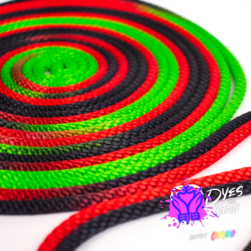 LIMITED RUN! - Pan African Flag Solid Braid Nylon Shibari Rope